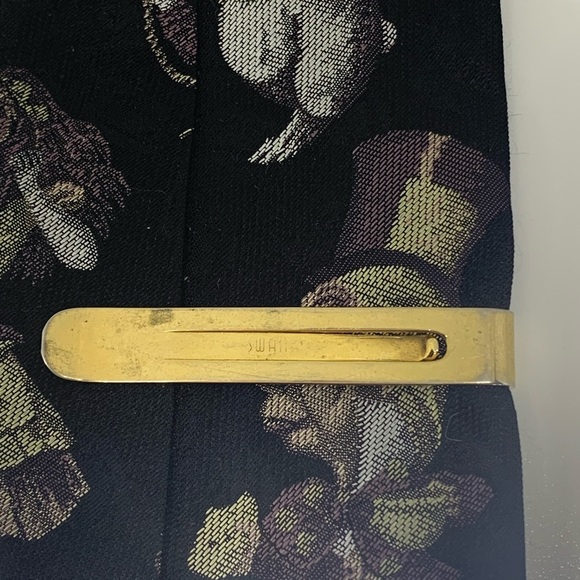 Swank Vintage Large Plain Gold Tie Bar - Picture 2 of 4